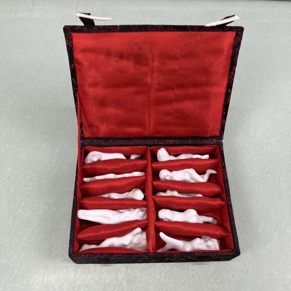 Vintage Knife Holder Erotic Women Porcelain White Fancy Nude Decor